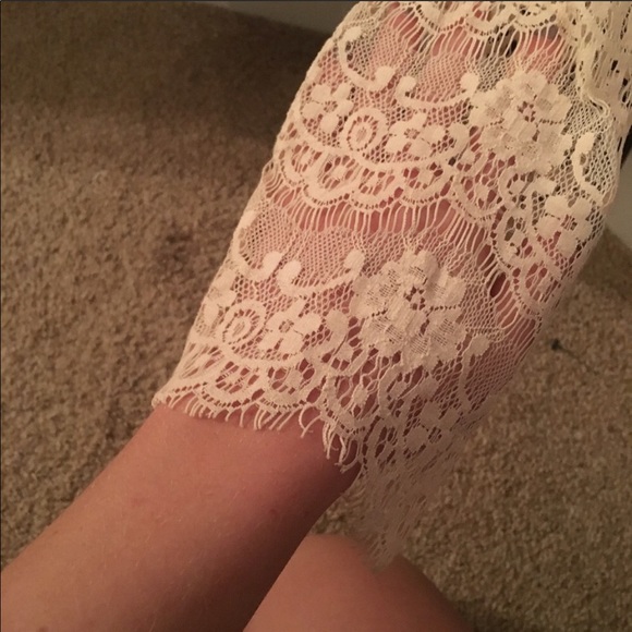 Cream Lace Waterfall Blazer - Picture 3 of 5